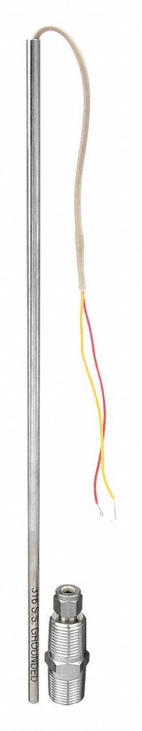 DIGI-STEM Thermocouple Probe: -109°F to 900°F /-78°C to 482°C, ±1.1°C @ 277°C/±2°F @ 530°F, Type K (MPN DSTPA1213224). Key specifications — Accuracy: ±2 °F @ 530 °F; Brand: DIGI-STEM.