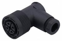 IFM M18 Circular Connector: M18 Female Thread with 90° Angled Connection, 4 Socket, Nylon, IP65 (MPN E10013). Key specifications — Connection Type: Gold-Plated Contacts; IP Rating: IP65; Brand: IFM.