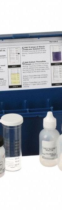 AQUAPHOENIX Water Quality Test Kit: Chlorine, 1 drop = 1 or 10 ppm, 75 Tests, Reagents and Equipment (MPN TK1120-Z). Key specifications — Includes: Reagents and Equipment; Range: 1 drop = 1 or 10 ppm; Test Parameters: Chlorine.