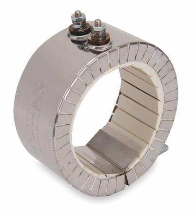 TEMPCO Band Heater: 240V, 5 in Inside Dia., 2 in Wd, 1,000 W Watts, 4.17 A Amps - Band Heaters for Round Equipment