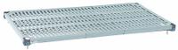 METRO Shelf: 24 in x 72 in, Ventilated Shelf, 600 lb Shelf Capacity, Polymer/Steel, Blue/Taupe (MPN MQ2472G). Key specifications — Color: Taupe; Deck Material: Polymer; Brand: METRO.