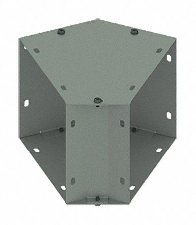 HOFFMAN Wireway 45 Degree Elbow: 6 in Wd, 6 in Ht, 16 ga Gauge, 1, Screw-On Cover - 45 Degree Elbows for Indoor Wireways