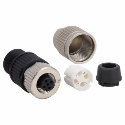 HARTING Circular Connector: A Coded, 4 Socket, M12 Female Thread, IP65/IP67 - Field-Wireable Industrial M12 Circular Connectors
