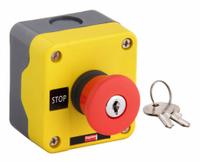 DAYTON Control Station: Mushroom Head Push Button, 0 Pilot Lights, 1NC, Emergency Stop (MPN 32W276). Key specifications — Brand: DAYTON; Operator Legend: Emergency Stop; Operator Color: Red; Operator Configuration: Mushroom Head Push Button; Operator Configuration Type: (1) Mushroom Push Button.