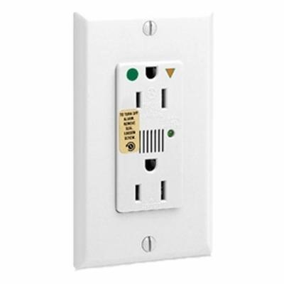 LEVITON Straight Blade Decora Duplex Receptacle: Hospital Grade, Duplex, 5-15R - General Purpose Receptacles