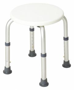 HEALTHSMART Shower Stool: Aluminum/Polystyrene, 12 1/2 in Max. Seat Wd, 225 lb Wt Capacity (MPN 522-9801-1900)