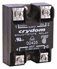 CRYDOM Solid State Relay: Surface Mounted, 75 A Max Output Current, SCR, AC Output (MPN D2475). Key specifications — Brand: CRYDOM; Current Type: AC; Electrical Connection: Screw Clamp; Finger Safe: No; Input Current: 12 mA; Maximum Output Current without Heat Sink: Not Recommended; Mounting Style: Panel; Output Voltage: 24 to 280V AC.