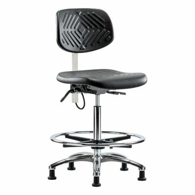 APPROVED VENDOR Task Chair: Polyurethane, Armless, Ht Range 24 1/2 in to 34 3/4 in, 16 in Seat Wd - Polyurethane ESD & Cleanroom Chairs