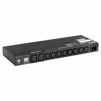 TRIPP LITE Power Distribution Unit: 230V AC, 10 Outlets, (2) C19/(8) C13, Metered, 1 RU, Std (MPN PDUMH20HV). Key specifications — Plug Type: NEMA L6-20P; Brand: TRIPP LITE; Maximum Input Voltage: 230V AC; Receptacle Type: (8) C13; Mounting Location: Horizontal Rack; Facing: Front.