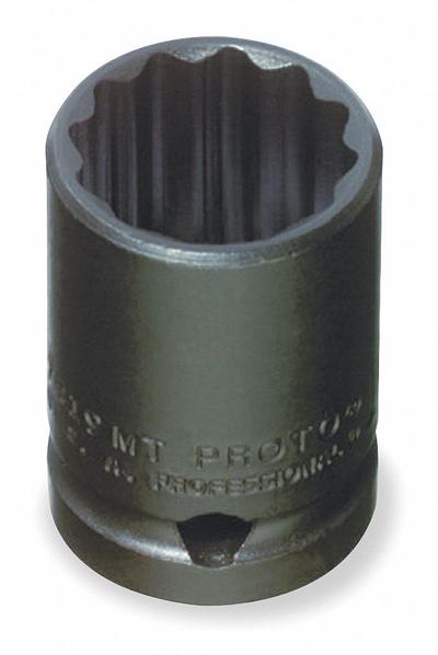 PROTO Impact Socket: 1/2 in Drive Size, Metric, 10 mm Socket Size, 12-Point, Std - 1/2" Drive Impact Sockets