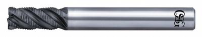 OSG Roughing End Mill: Carbide, WXL Coated, 4 Flute, 3/4" Mill Dia, 1-1/2" LOC - Fast-Cutting Corner-Chamfer Carbide Roughing End Mills for Hardened Materials