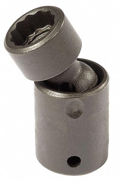 PROTO Impact Socket: 8 mm Socket Size, 12-Point, Std, Black Oxide, Not Tether Capable - 1/4" Drive Metric Flex Impact Sockets