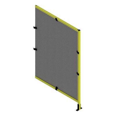 FAZTEK T-Slot Framing System Panel: Add-On, Yellow, 84 in H x 36 in W x 5 1/2 in D - Wire Mesh Panel Add-On Kits