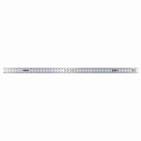 JOHNSON LEVEL Straight Edge: J48, 48 in, 0.13 in Thick, 1/16 in, Anodized, Black, Semi-Flex, Matte. Key specifications — attr939978: 1/16 in; attr934745: JOHNSON LEVEL; attr944508: Horizontal; attr944509: Anodized; attr939993: Decimal; attr986193: Printed.