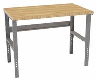 TENNSCO Workbench: Adj Ht, Butcher Block, 60 in x 36 in, 3,800 lb Overall Load Capacity, Gray (MPN WBAT-1-3660W). Key specifications — Brand: TENNSCO.