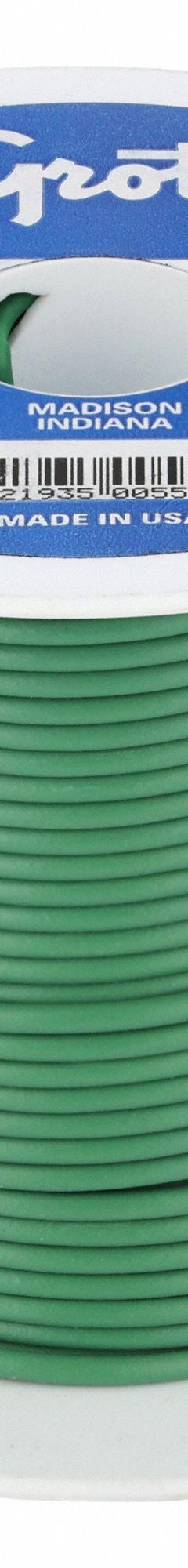 GROTE Primary Automotive Wire: GPT, 100 ft, 1 Conductor, 18 AWG, Green, 60 V Volt (MPN 87-9006). Key specifications — Brand: GROTE.