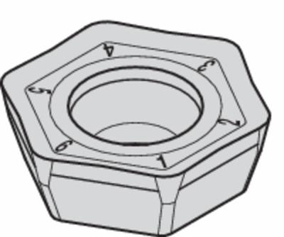 WIDIA Hexagon Milling Insert: HPGT225DZENGD, HPGT06T3DZENGD (MPN 6180313) - Machining