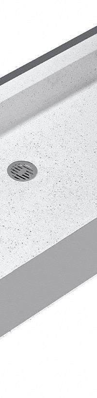 FIAT PRODUCTS Shower Floor: Rectangle, Barrier Free Threshold, Terrazzo, 30 in Overall Lg (MPN WTR5006081). Key specifications — Material: Terrazzo; Drain Location: Center; Brand: FIAT PRODUCTS.