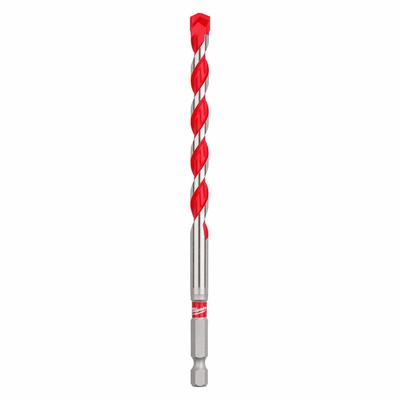 MILWAUKEE Hammer Drill Bit: 5/16 in Drill Bit Size, 4 in Max Drilling Dp - Hex-Shank Impact-Rated Concrete & Masonry Drill Bits