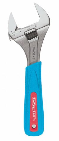 CHANNELLOCK Adjustable Wrench: Alloy Steel, Chrome, 6 in Overall Lg, 1 5/16 in Jaw Capacity (MPN 6WCB). Key specifications — attr309359: Chrome; attr324924: CHANNELLOCK; attr309358: Alloy Steel.