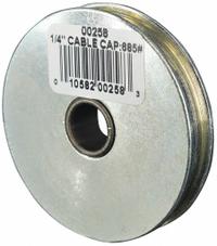 APPROVED VENDOR Sheave: Lifting/Pulling, 685 lb Working Load Limit, 1/4 in Compatible Rope Dia, Open (MPN 00258-C). Key specifications — attr994582: APPROVED VENDOR; attr994592: Lifting.