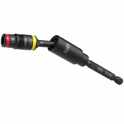 KLEIN TOOLS Impact Flip Socket: 1/4 in Drive Size, SAE, 1/4 in/5/16 in Socket Size - Flip Impact Sockets