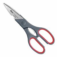 CLAUSS Shears: Ambidextrous, 8 1/4 in Overall Lg, Serrated, Titanium Bonded, Pointed, Gray (MPN 18052). Key specifications — attr308500: Titanium Bonded; attr308502: Gray; attr308505: Ambidextrous; attr308522: Multipurpose; attr324896: CLAUSS.