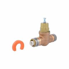 SHARKBITE Metal Top: Press x Press, Brass, 10 psi to 70 psi, 180°F Max. Op Temp, 5 3/8 in Overall Ht (MPN PVA20M-DSB-60). Key specifications — Brand: SHARKBITE; Low-Lead Compliance: Low-Lead Compliant.