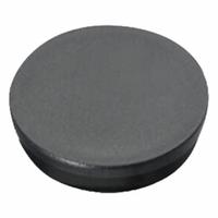 Stopper: HDPE, 1.5 in Screw Closure Size, 1.67 in Bottom Dia, 1.7 in Top Dia, 0.49 in Overall Ht (MPN 346673). Key specifications — Brand: QORPAK; Color: Black; Material: HDPE; Screw Closure Size: 1.5 in.