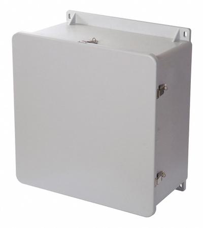 WIEGMANN Enclosure: Fiberglass, 20 in x 20 in x 10 in, NEMA 1/12/3R/4X/6P, Hinged - Fiberglass Submersible Enclosures