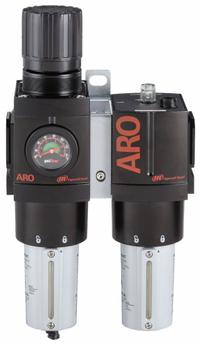 ARO Filter/Regulator/Lubricator: 1 in NPT, 208 cfm, 250 psi Max Op Pressure, 5 micron, 3000 Series (MPN C38461-610). Key specifications — attr109588: 3000; attr109524: ARO.