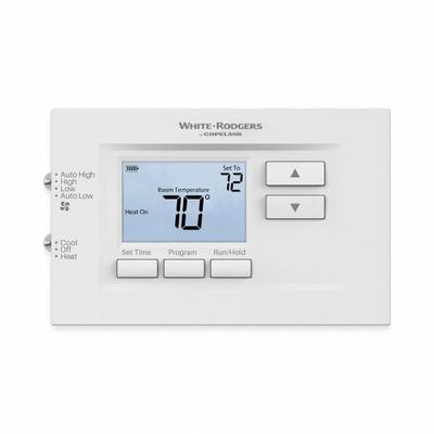 Copeland Low Voltage Programmable Thermostat: Heat and Cool, Manual, 5-1-1/7-Day - Standard Thermostats