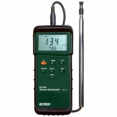 EXTECH Anemometer: 1 fpm Air Velocity Resolution, Hot Wire, Air Velocity/Temp, Included, 407123-NIST. Key specifications — Calibration Certificate Type: NIST; Data Logging: Yes; Manufacturer Part Number: 407123-NIST; Brand: EXTECH; Temperature Accuracy: +/-1.5°F; Digital Display Screen Type: LCD; Display Type: Digital; Includes: Telescoping Probe.