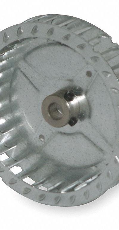 REVCOR Blower Wheel: Forward-Curved, 6 5/16 in Dia, 3 in W, CCW Closed End, Steel Wheel - Single-Inlet Forward-Curved Blower Wheels