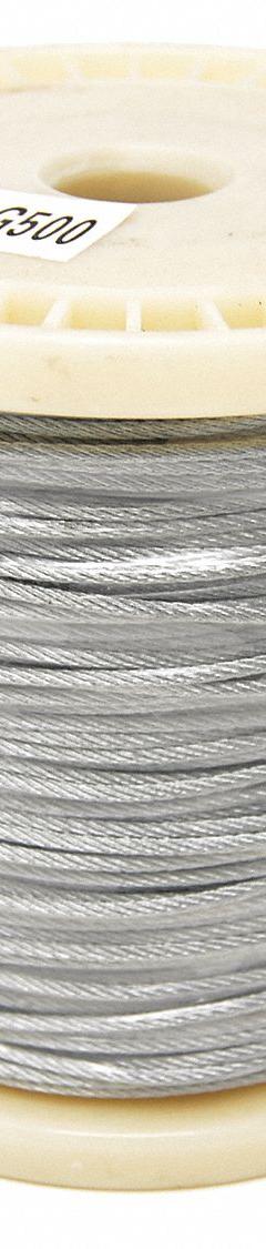 BIRD BARRIER Netting Perimeter Cable: Netting Perimeter Cable, Stainless Steel, Silver, 1/8 in Dp (MPN nc-g500). Key specifications — Brand: BIRD BARRIER; Material: Stainless Steel; Color: Silver.