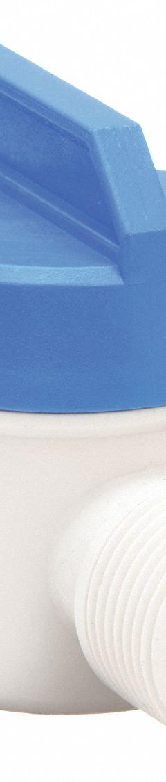 JOHN GUEST Manual Two-Way Ball Valve: 3/8 in, Polypropylene, Straight, MNPT x FNPT, 5 PK (MPN PPSV-011223-W). Key specifications — Brand: JOHN GUEST.
