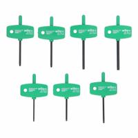 WIHA Torx Key Set: Short, 7 Pieces, T10/T15/T20/T6/T7/T8/T9 Tip Size, Std End, Stand, Black Oxide (MPN 36590). Key specifications — attr1205450: WIHA; attr1205441: Black Oxide.