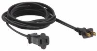 APPROVED VENDOR Extension Cord: Indoor Use, 8 ft Lg, Outlet, 1-15P, 16/2, HPN, Black, 13 A Current (MPN 1FD75). Key specifications — Brand: APPROVED VENDOR; Temperature Rating: -4° to 194°F; NEMA Plug Configuration: 1-15P.