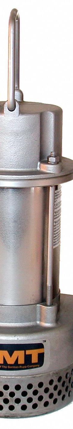 AMT PUMPS Submersible Sump Pump: 1/2 hp, 3/16 in Max. Dia. Solids, Continuous Duty, 115V AC, FNPT (MPN 5780-98). Key specifications — Shaft Seal Material: Viton; Impeller Material: Stainless Steel; Includes: Suction Screen; Rated Voltage: 115V AC; Volute Material: Stainless Steel; Brand: AMT PUMPS.