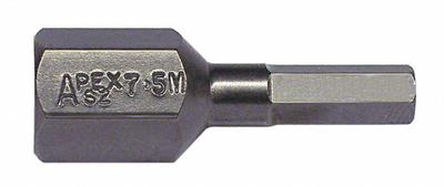 APEX Insert Bit: Insert Bit, Metric, Hex Head, 5 mm Bit Industry Size, Std - Hex Impact Bits