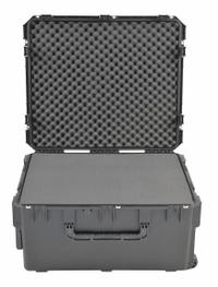 SKB Protective Case: 26 in x 30 3/4 in x 15 1/2 in Inside, Pick and Pluck, Black, 2 Wheels, 40 lb Wt (MPN 3I-3026-15BC). Key specifications — Handle Style: Telescoping; Brand: SKB; Case Closure Type: Latches.