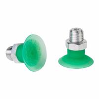 SCHMALZ Vacuum Pad Assembly: Flat, 1/8 in NPT Vacuum Port, 31.5 mm Pad Dia, Green, 19.5 mm Pad Ht (MPN 10.01.01.14986). Key specifications — attr1019136: 10.01.01.14986; attr1019138: SCHMALZ; attr1019139: 55 A.