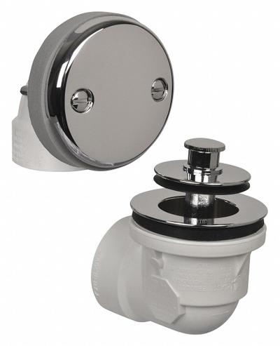 AB&A Waste and Overflow Kit: Plastic, 1 1/2 in Overall Dia, 2 1/2 in Overall Ht - Bathtub Drain & Overflow Kits