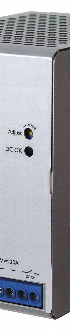 SOLAHD DC Power Supply: DIN Rail, 480 W Output Power - Rated, 20 A Current - Output, Single Phase (MPN SVL2024100). Key specifications — attr1044898: Single; attr1044874: Plastic; attr1044879: 100 to 240V AC; attr211400: SOLAHD.