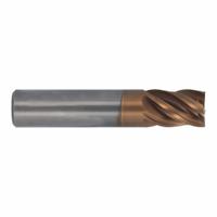 CLEVELAND Corner Radius End Mill: Carbide, T-Max Coated, 5 Flute, 1/2" Mill Dia, 5/8" LOC, 0.03" Rad (MPN C70559)