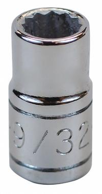 SK PROFESSIONAL TOOLS Socket: SAE, 1/4 in Drive Size, 9/32 in Socket Size, 12-Point, Std, Chrome (MPN 43909). Key specifications — attr1204417: SK PROFESSIONAL TOOLS; attr1204392: Chrome.