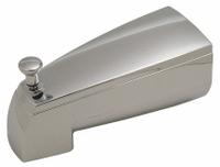 DELTA Tub Spout Pull-Up Diverter: 1/2 in Connection Size, IPS Connection, 5 1/2 in Spout Reach (MPN RP5834). Key specifications — Tub Spout Connection Type: IPS; Trim Finish: Chrome; Tub Spout Material: Plastic; Brand: DELTA.