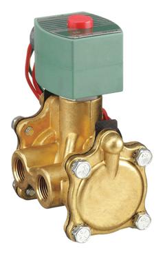 REDHAT Solenoid Valve: 3-Way, Normally Open, 3/8 in Pipe Size, 110V AC/120V AC, Manual Operator (MPN 8316G016). Key specifications — Pipe Size: 3/8 in; Voltage: 120V AC; Brand: REDHAT; Coil Enclosure: Without Junction Box.