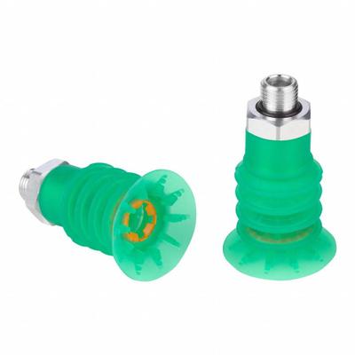 SCHMALZ Vacuum Pad Assembly: Multi-Bellows, 4.5 Folds, G3/8 in Vacuum Port, 42 mm Pad Dia - Multi-Bellows Type Food-Safe Vacuum Pad Assemblies