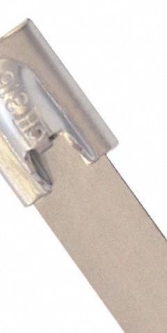 DOLPHIN COMPONENTS CORP Cable Tie: 30 in Nominal Lg, 8 in Nominal Max. Bundle Dia., Silver, 50 PK (MPN DC-316SS30-800L). Key specifications — Brand: DOLPHIN COMPONENTS CORP; Locking Style: Ball Lock; Color: Silver.